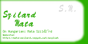 szilard mata business card